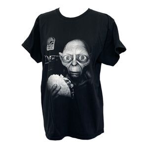 Taco Bell Lord Of The Rings Gollum Shirt Mens Large Black Short Sleeve Promo Tee